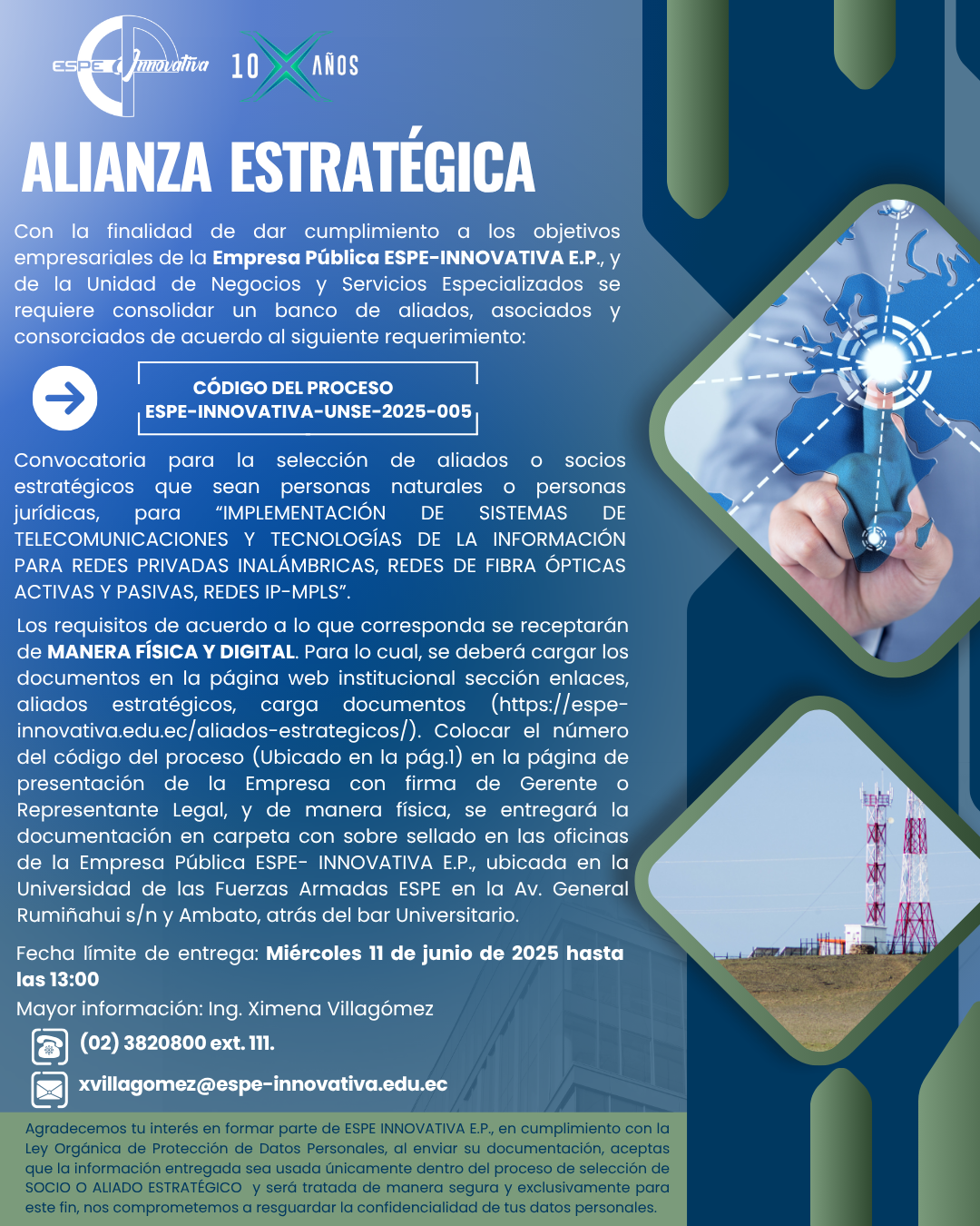 CÓDIGO DE PROCESO: ESPE-INNOVATIVA-UNSE-2025-005