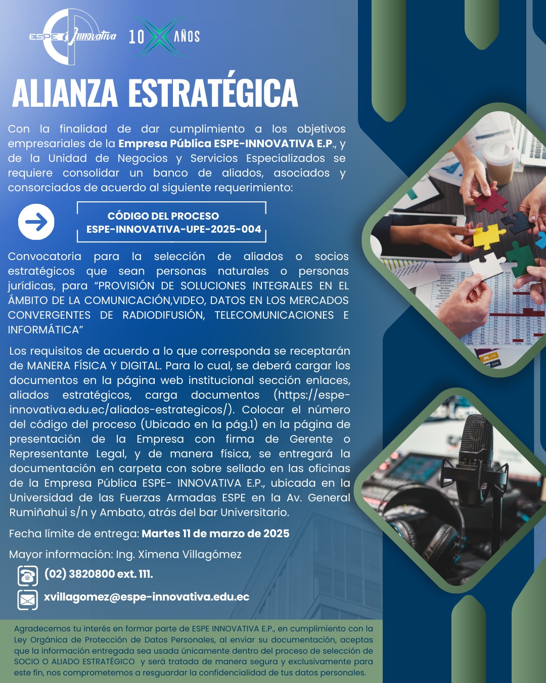 CÓDIGO DE PROCESO: ESPE-INNOVATIVA-UNSE-2025-004