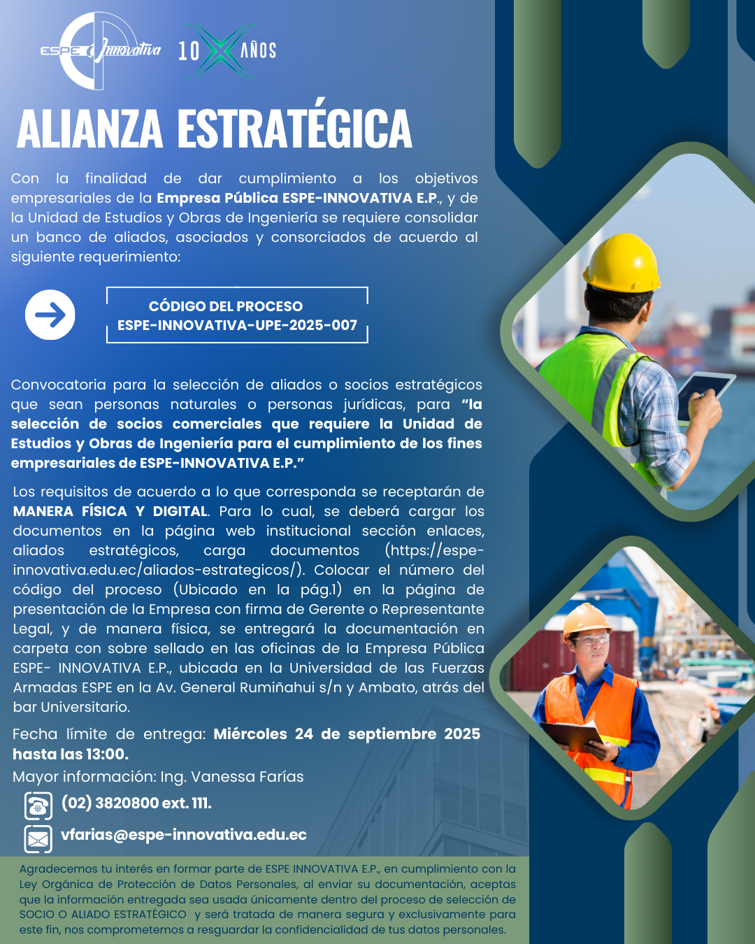 CÓDIGO DE PROCESO: ESPE-INNOVATIVA-UPE-2025-007