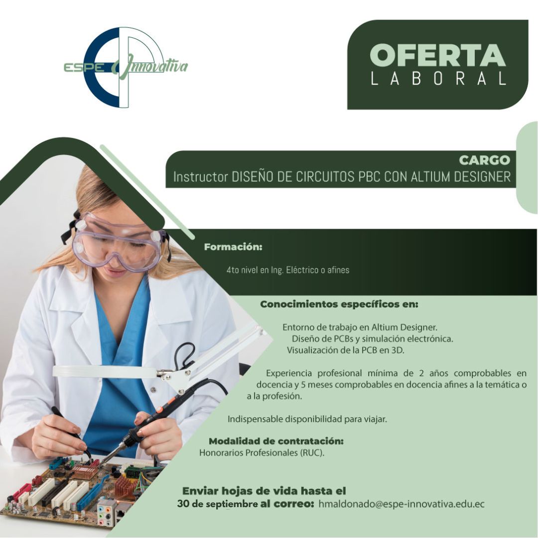 INSTRUCTOR DISEÑO DE CIRCUITOS CON ALTIUM DESIGNER
